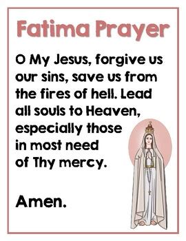 Printable Fatima Prayer